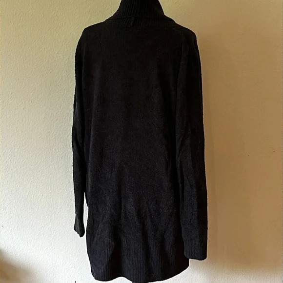 Barefoot Dreams sz M black soft cardigan great pre owned condition open front - Picture 4 of 7